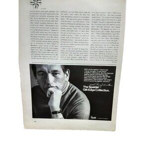 1971 Johnny Unitas Speidel Gilt Edge Original Print Ad